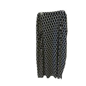 Lane Bryant Black & White Geo Reverse Polka Dot Print Maxi Skirt Plus Size 26/28